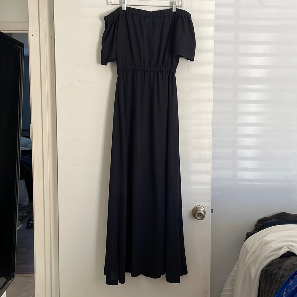 XS Navy blue off the shoulder dress
